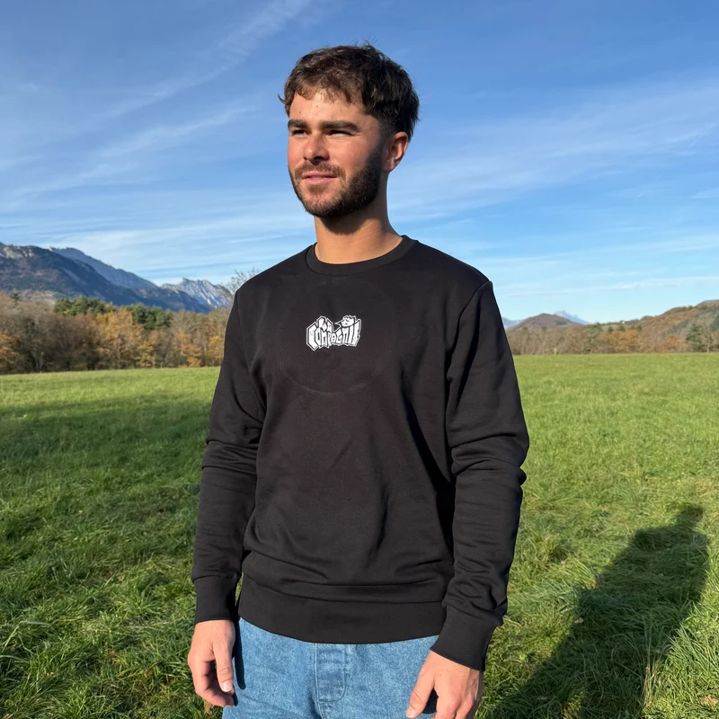 Pull Noir Brodé "BANGER"
