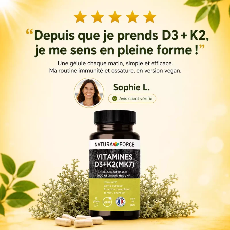 Vitamine D3K2 (MK7) végétale
