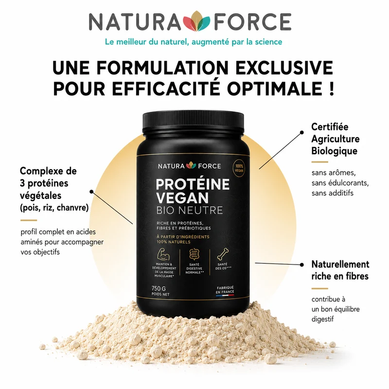 Protéine vegan bio neutre