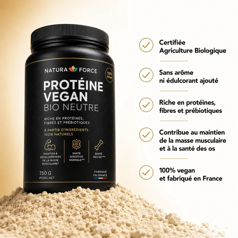Protéine vegan bio neutre