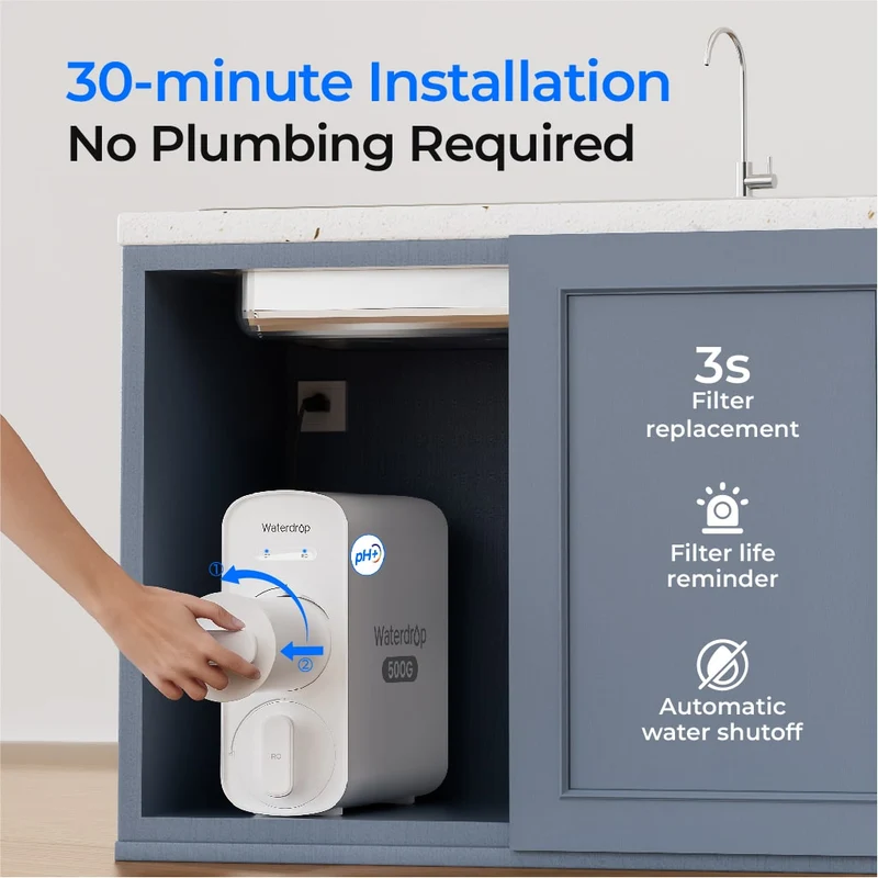 Waterdrop G5P500A Alkaline Reverse Osmosis Water Filter