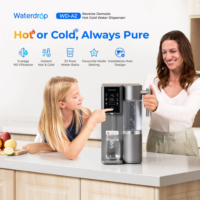 Waterdrop Reverse Osmosis Hot Cold Water Dispenser, A2