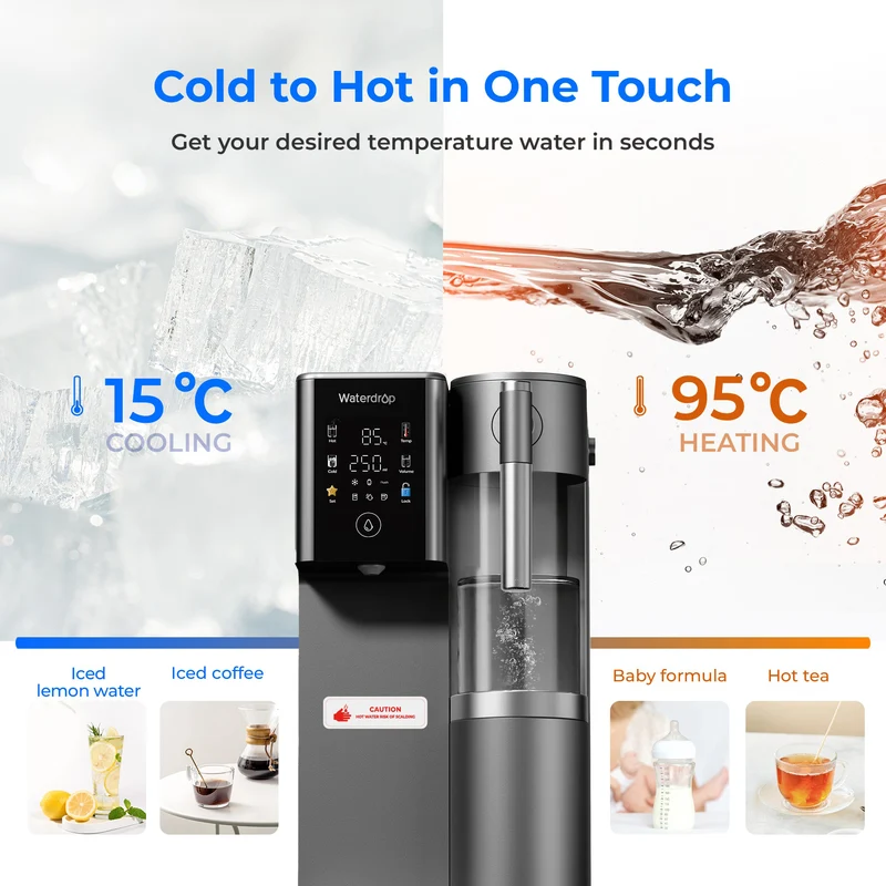 Waterdrop Reverse Osmosis Hot Cold Water Dispenser, A2