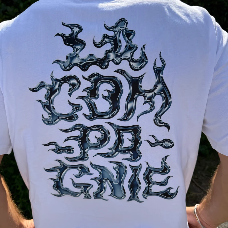 T-shirt Rockstar Bleu (White Collection)