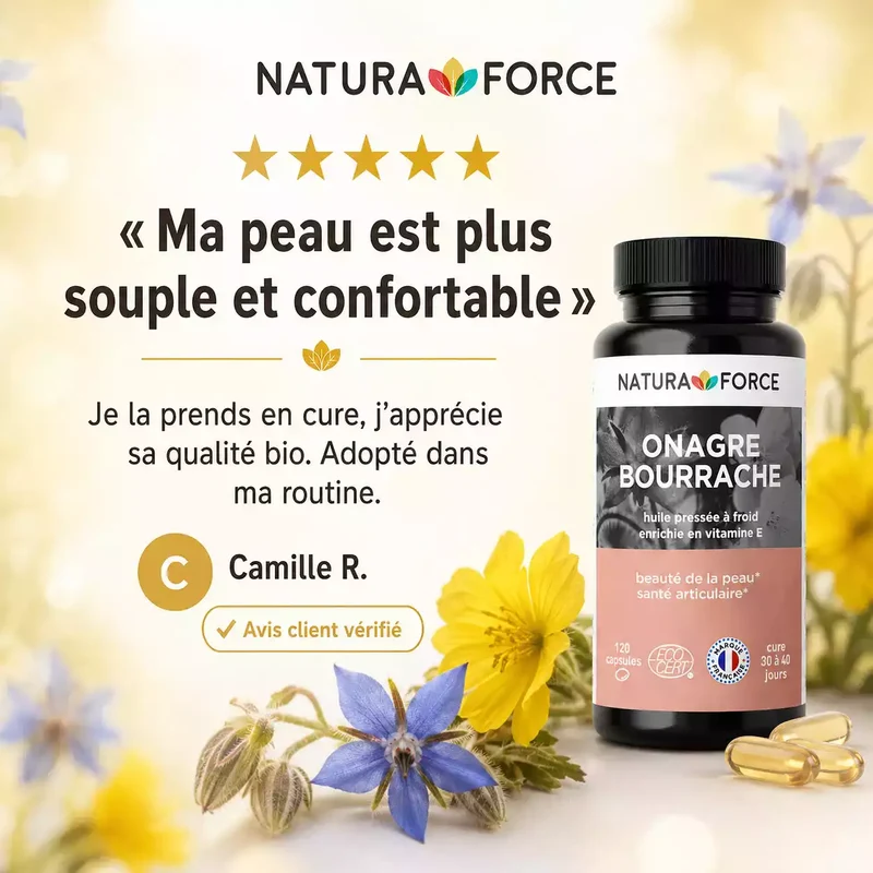 Huile onagre bourrache bio