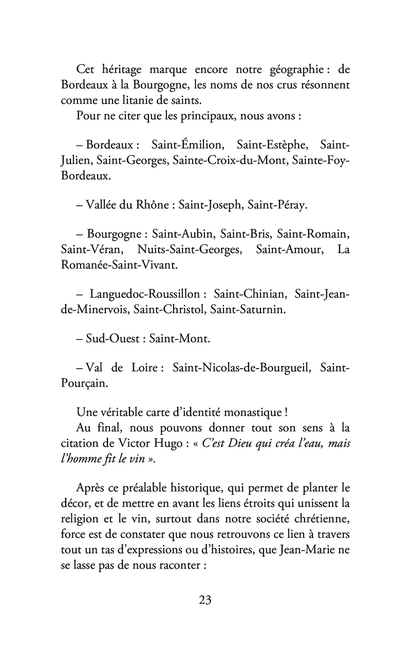Vin sacré, sacré vin