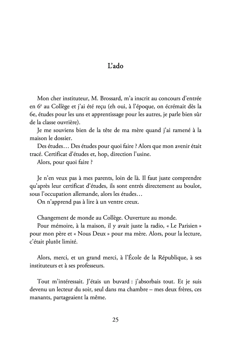 Mémoires de l'enfant de l'Amour