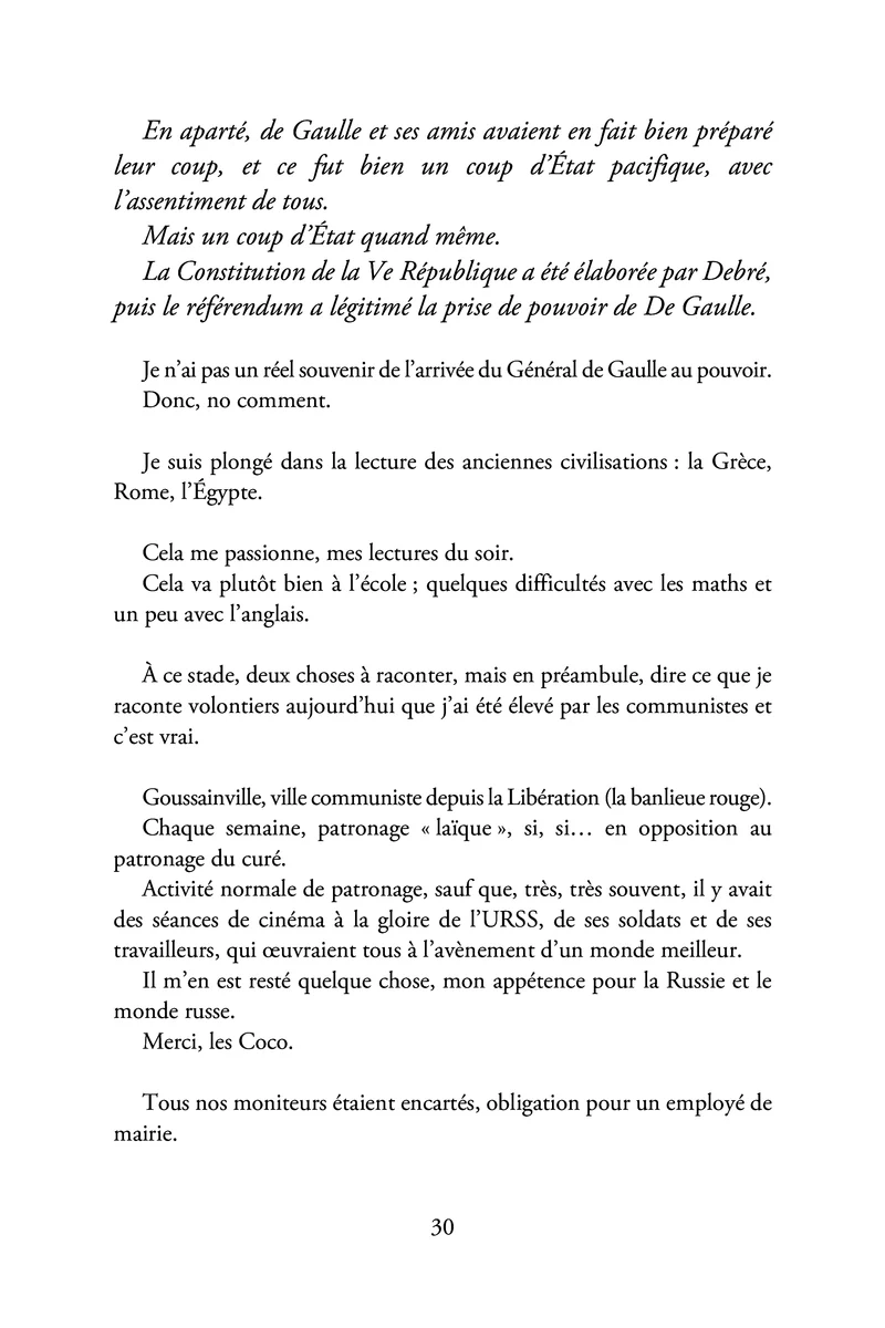 Mémoires de l'enfant de l'Amour