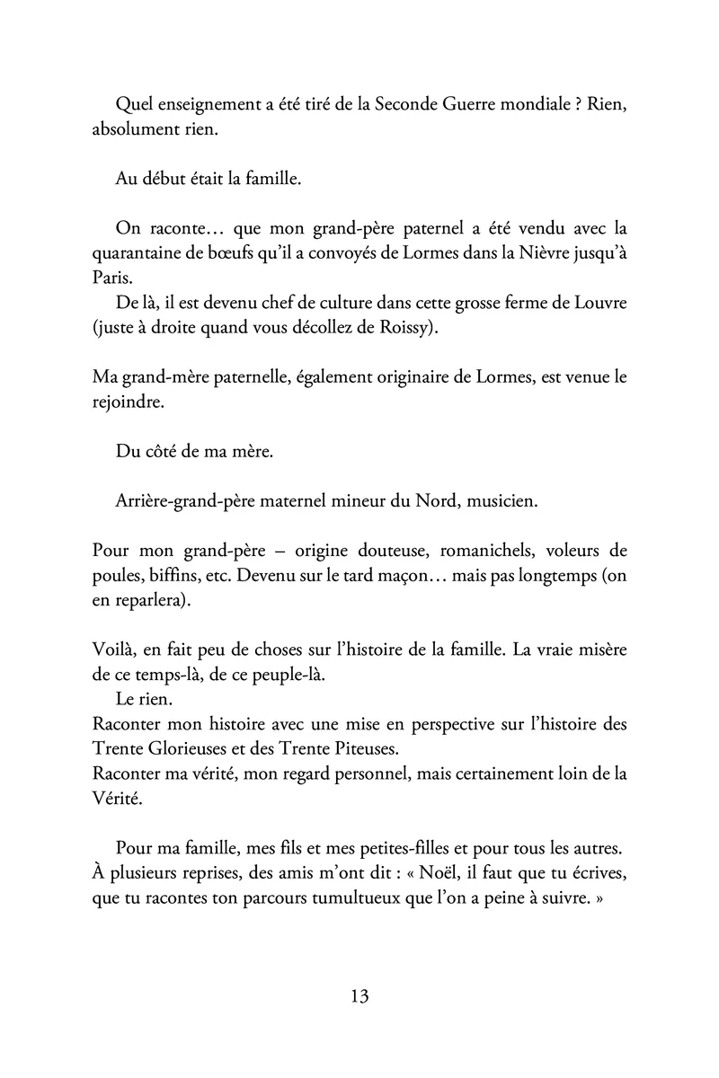 Mémoires de l'enfant de l'Amour