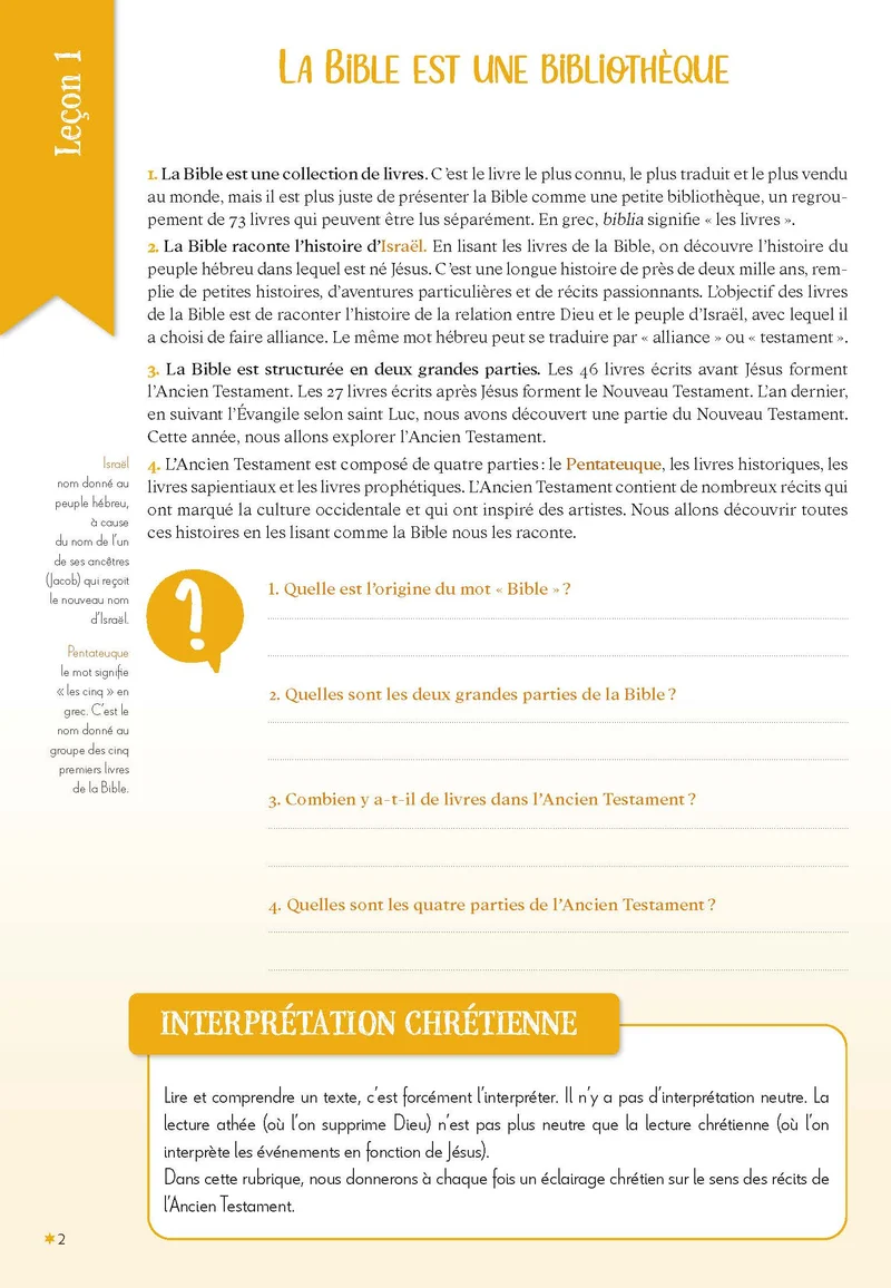 Que raconte la Bible ?