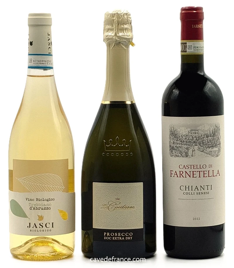 Trio vins d'Italie - Chianti Jasci Prosecco