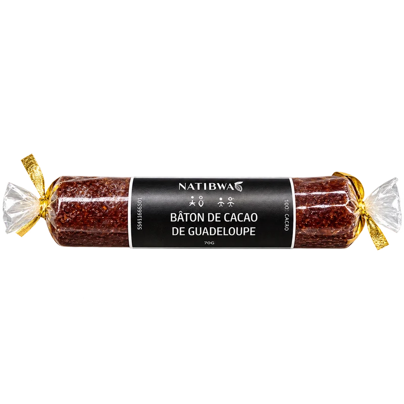 Bâton de cacao de Guadeloupe 100 % cacao 70 g