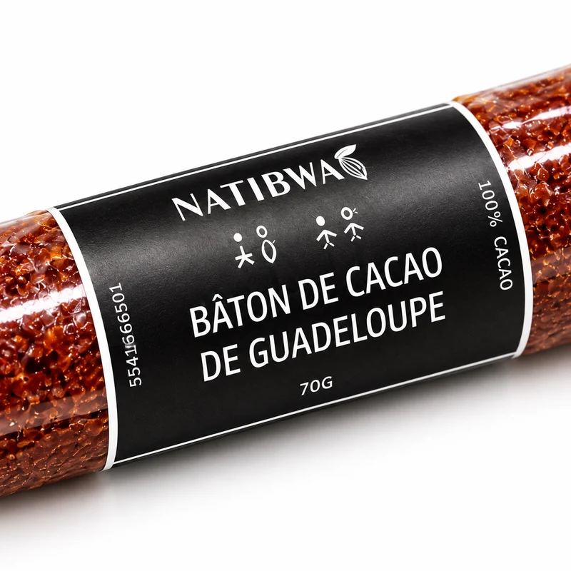 Bâton de cacao de Guadeloupe 100 % cacao 70 g