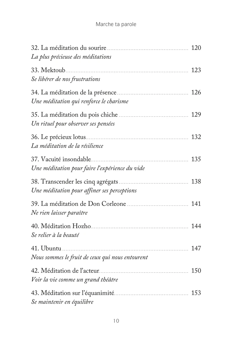 MARCHE TA PAROLE - 108 méditations pour passer à l'action