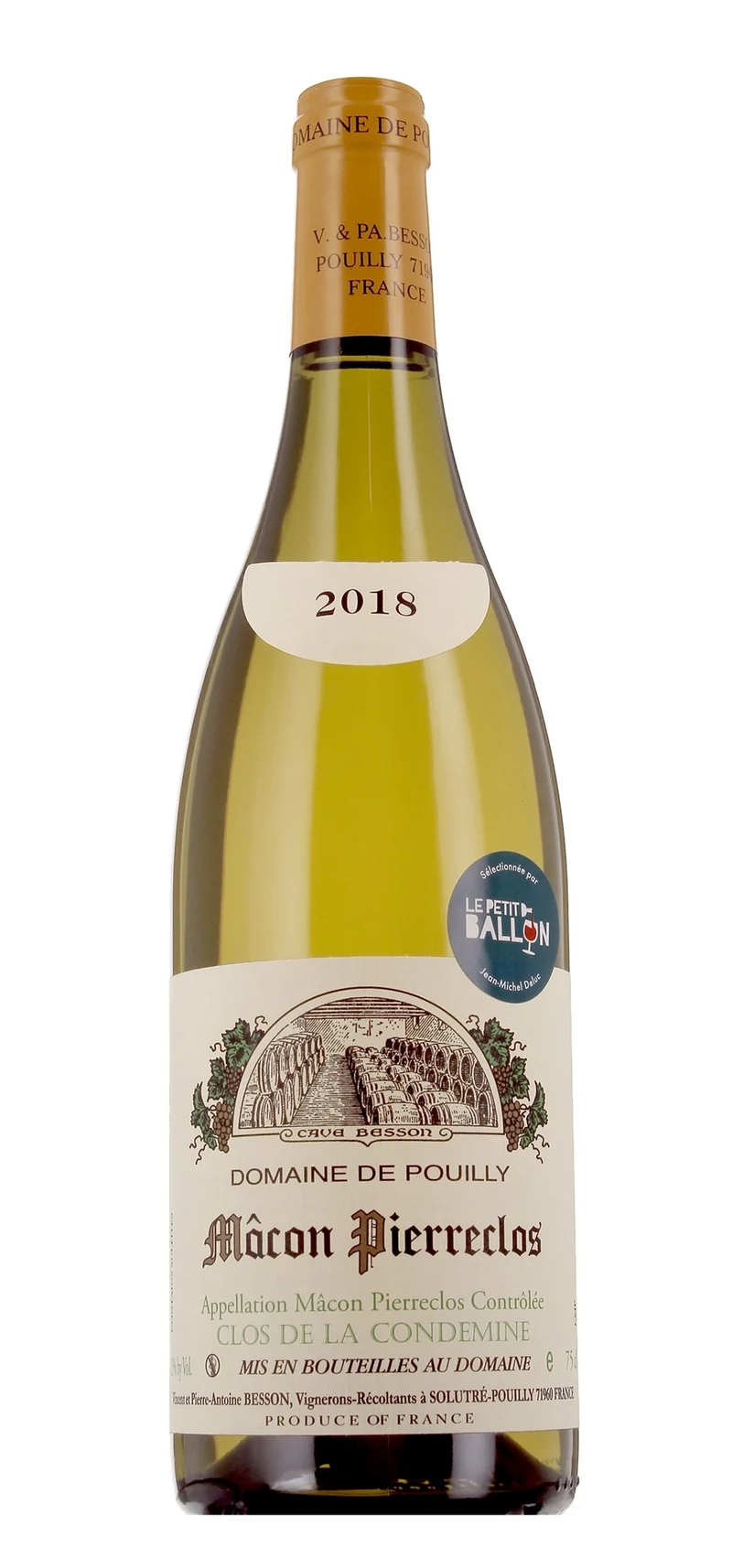 Domaine de Pouilly - AOP Mâcon Pierreclos - Blanc - 2018