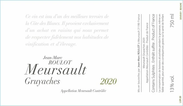Meursault Gruyaches - 2020 - Jean-Marc Roulot