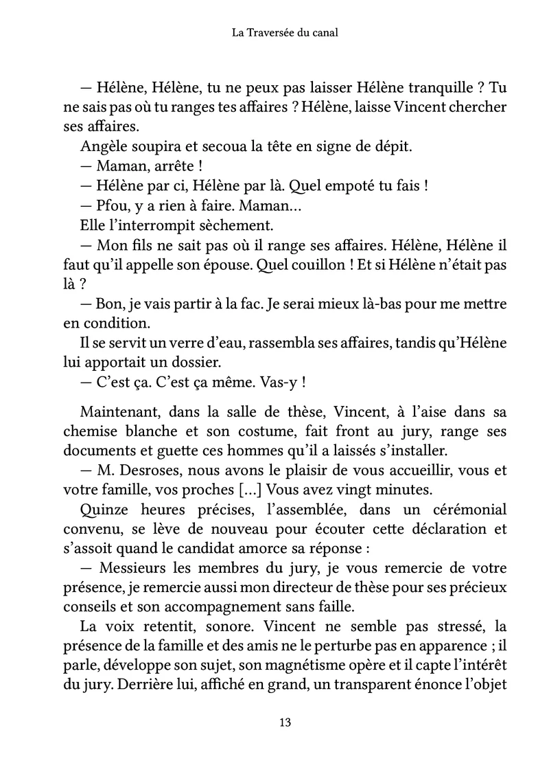 La Traversée du canal