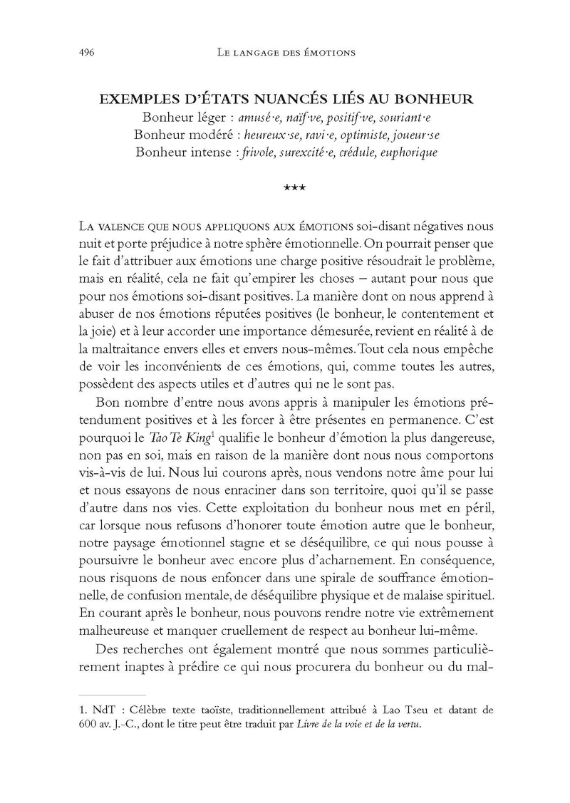 Le langage des émotions