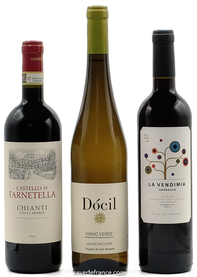 TRIO vins Italie - Portugal - Espagne