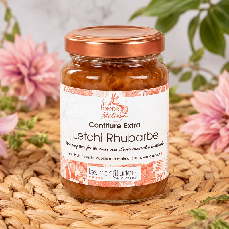 Confiture Extra letchi Rhubarbe (teneur en fruits 92%)
