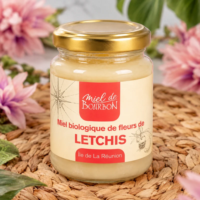 Miel Biologique de fleurs de Letchis de la Réunion