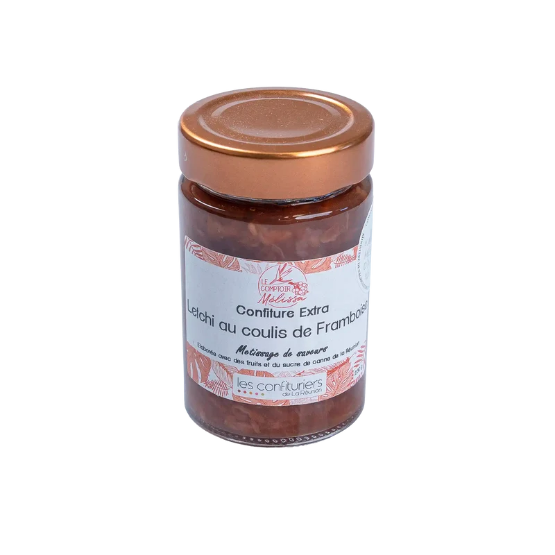 Confiture extra Letchi au coulis de Framboise
