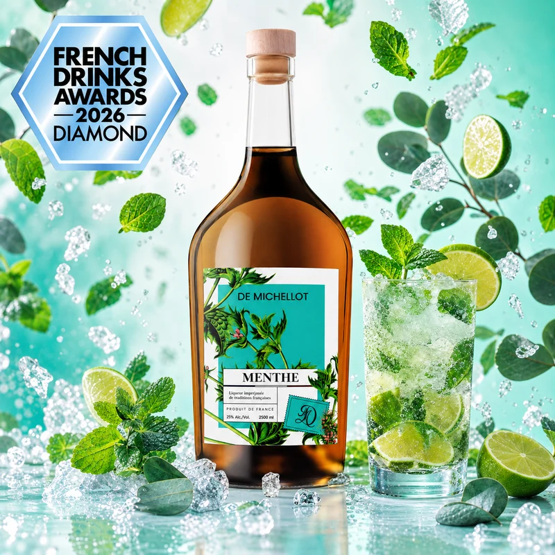 Liqueur de Menthe 25 % — Pot Gascon 2,5 L