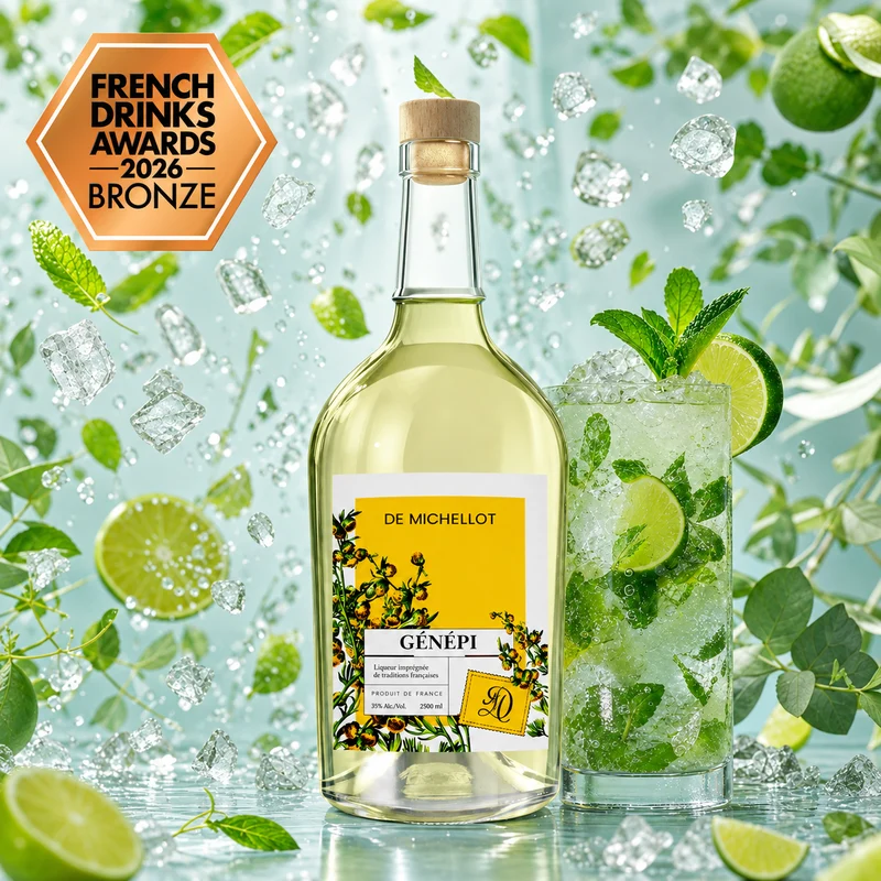 Liqueur de Génépi 35 % — Pot Gascon 2,5 L