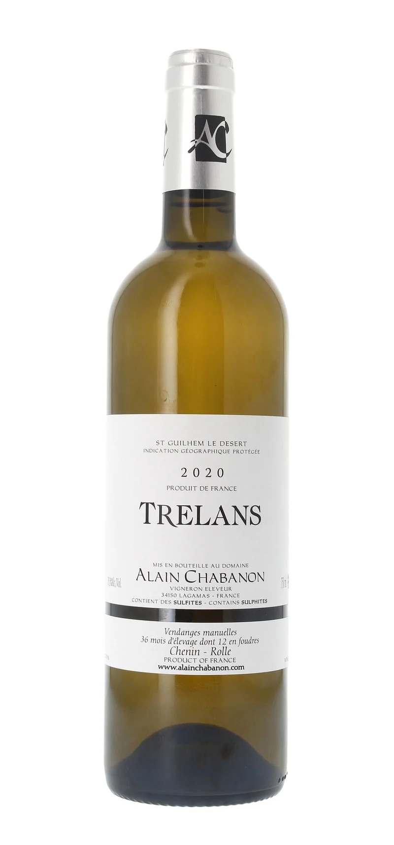 Alain Chabanon - Trelans - IGP Saint-Guilhem-le-Désert - Blanc - 2020