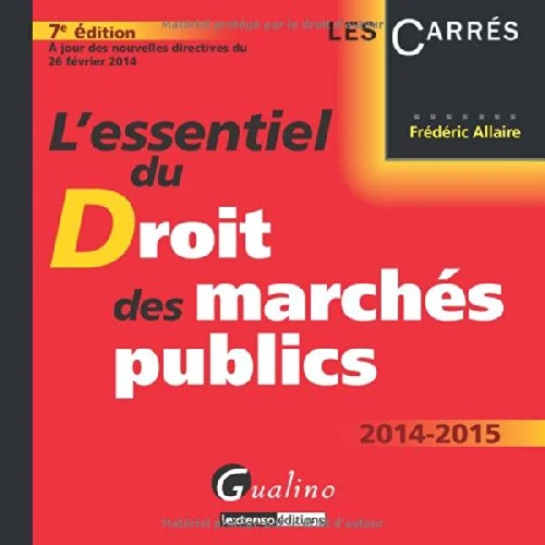L'essentiel du droit des marchés publics