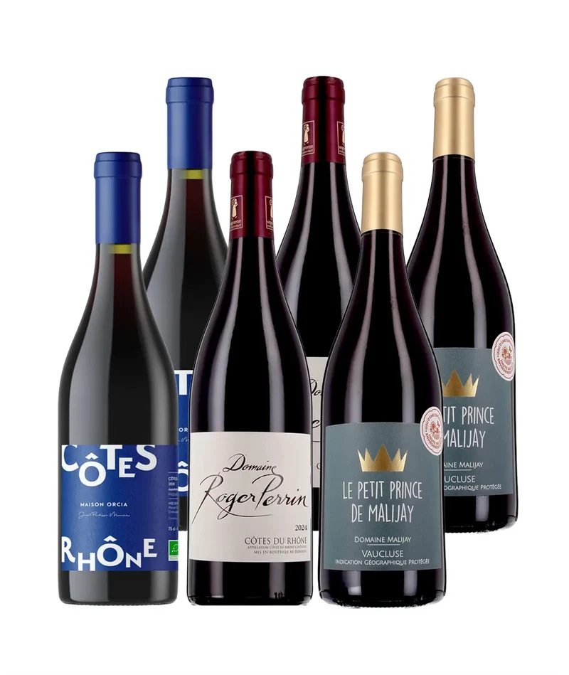 Rhône 100% rouges à prix doux - 6 bouteilles