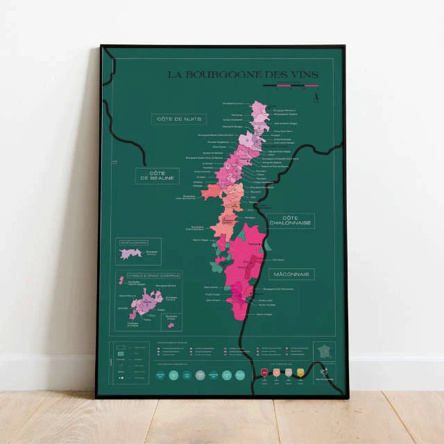 Carte à gratter - La Bourgogne des Vins