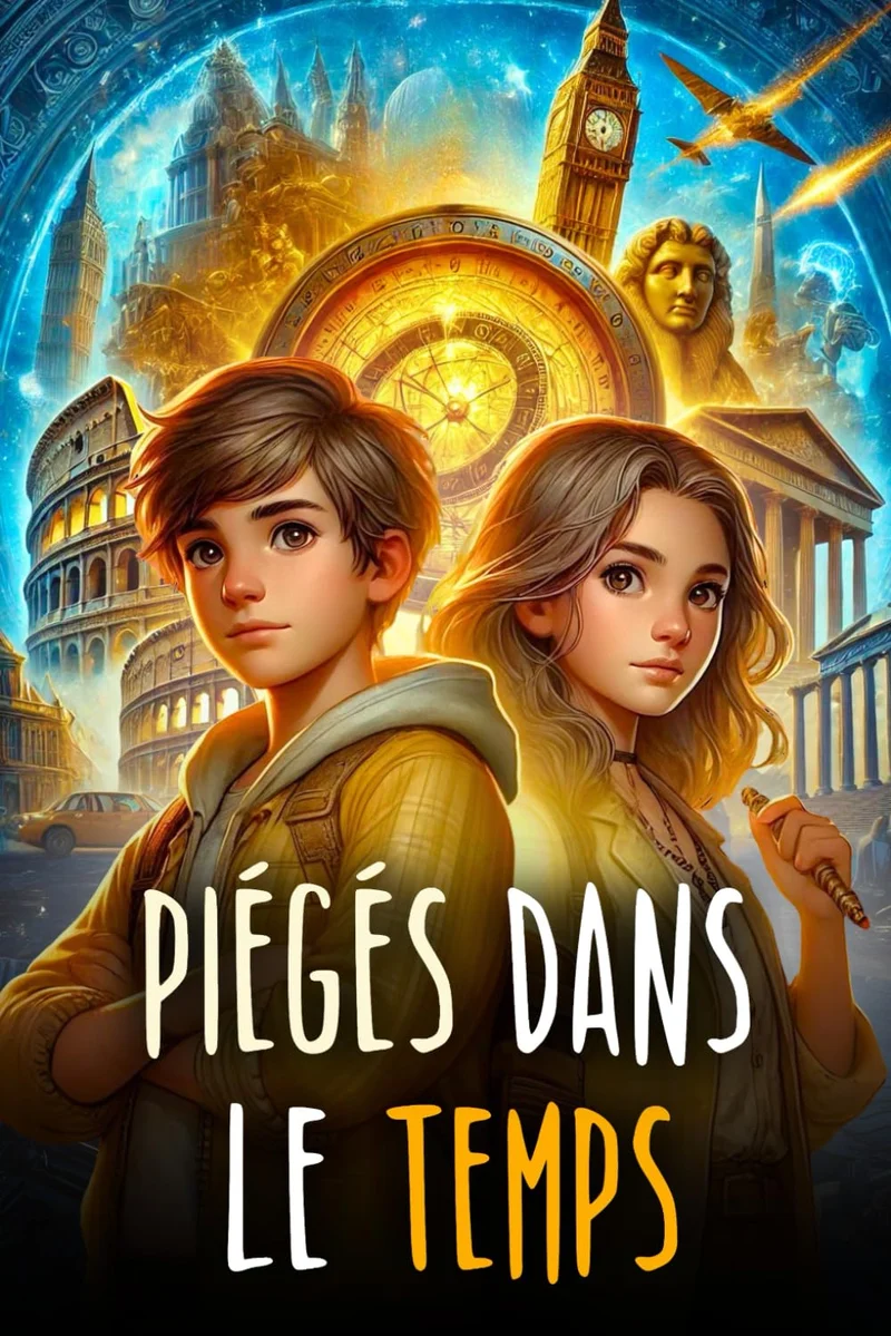 PIÉGÉS DANS LE TEMPS: Un Roman d’Aventure pour enfants sur les Voyages dans le Temps, qui enseigne la valeur du Courage, de l’Amitié et du Savoir | Livre pour enfants de 8 à 12 ans