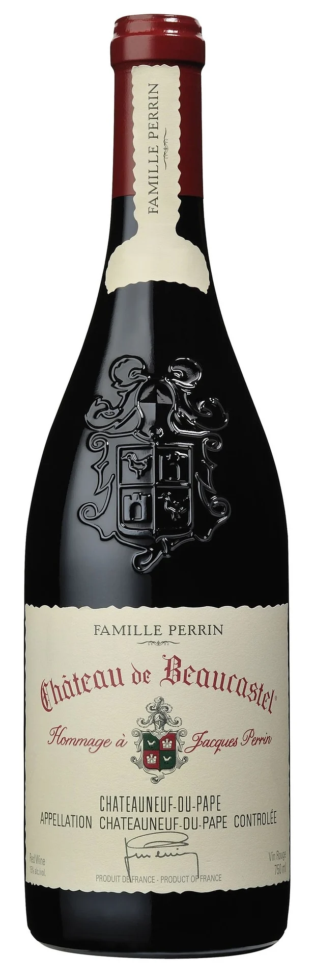 Châteauneuf-du-Pape rouge Hommage à Jacques Perrin - 2015 - Château de Beaucastel