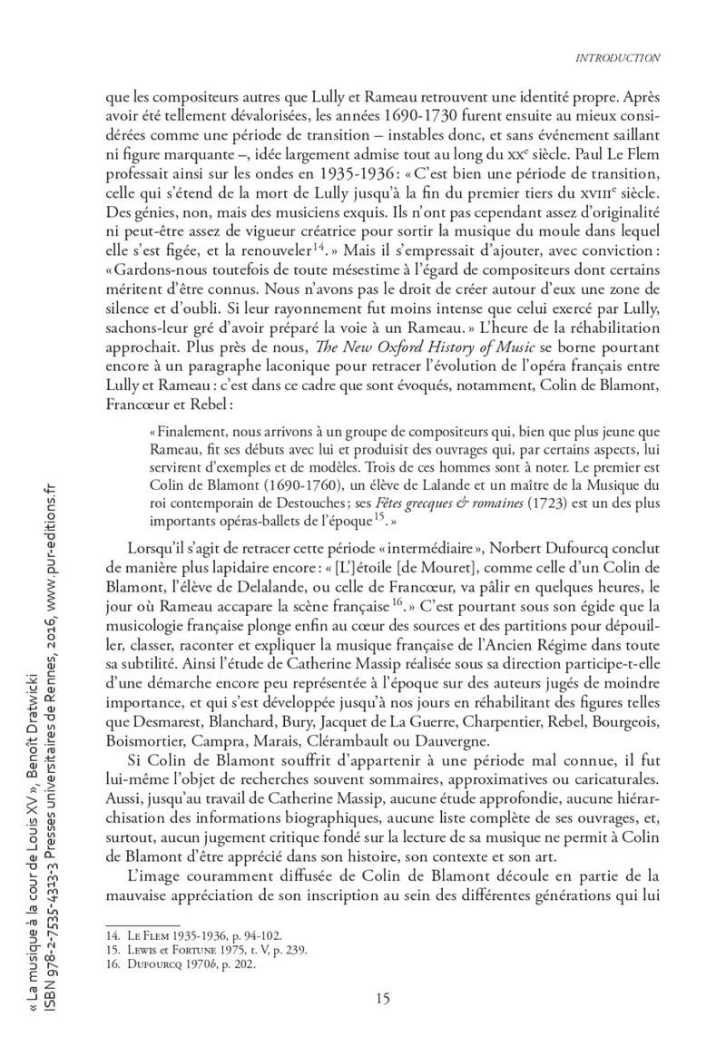 La musique à la cour de Louis XV