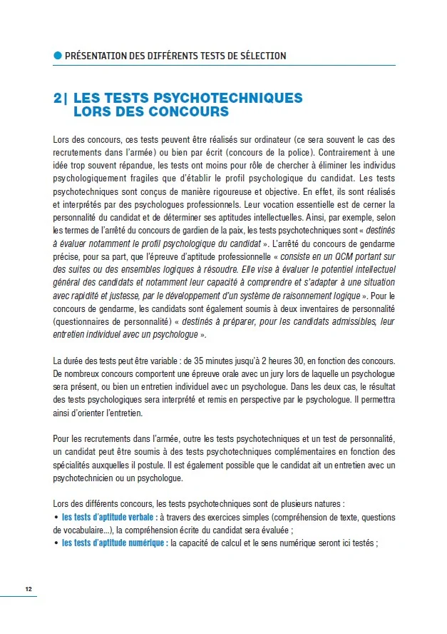 Tests d’aptitudes, psychotechniques et de personnalité – Entraînement (Édition 2024-2025 – Catégories A, B, C)