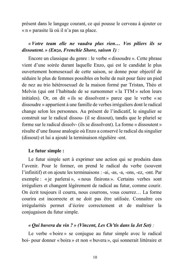 La langue française dans les émissions de téléréalité