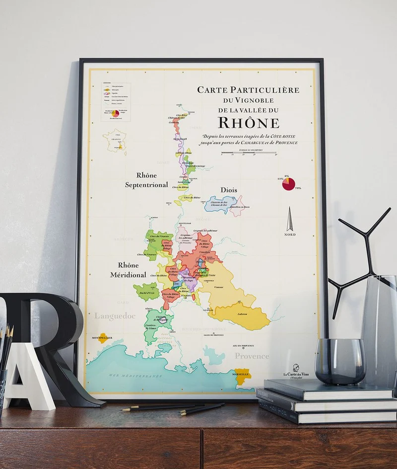 Affiche Les Vins du Rhône