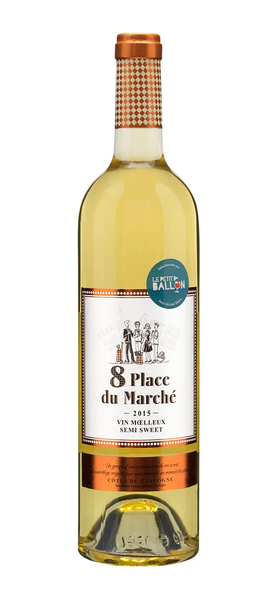 8 Place du marché - IGP Côtes de Gascogne - Blanc - 2015