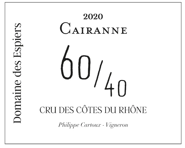 Cairanne 60/40 - 2020 - Domaine des Espiers