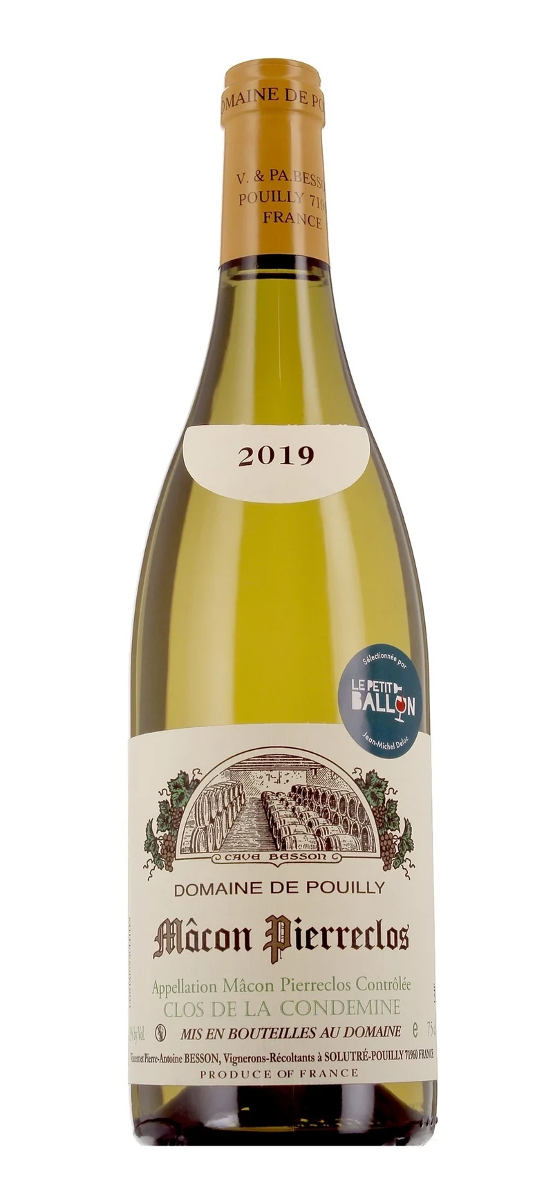 Domaine de Pouilly - AOP Mâcon Pierreclos - Blanc - 2019