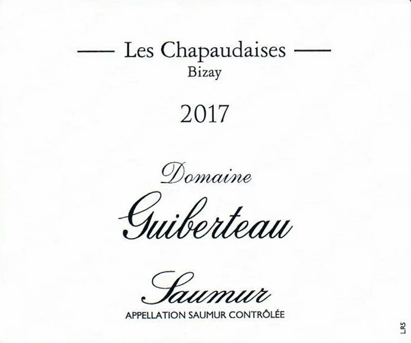 Saumur rouge Les Chapaudaises - 2017 - Domaine Guiberteau