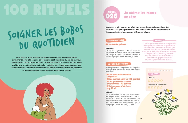 Mon Cahier 100 rituels Huiles essentielles - Pour tout soigner et se chouchouter