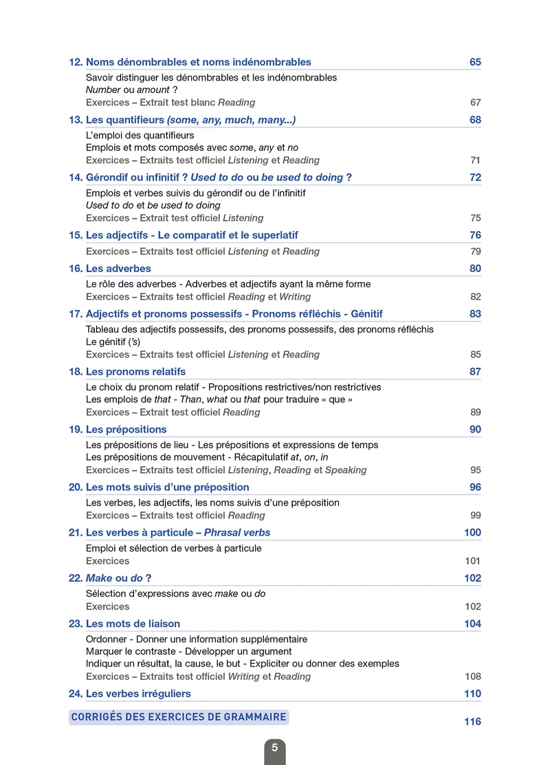 Grammaire - Vocabulaire TOEIC® (conforme aux tests TOEIC®)