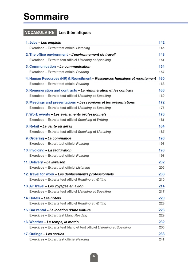Grammaire - Vocabulaire TOEIC® (conforme aux tests TOEIC®)