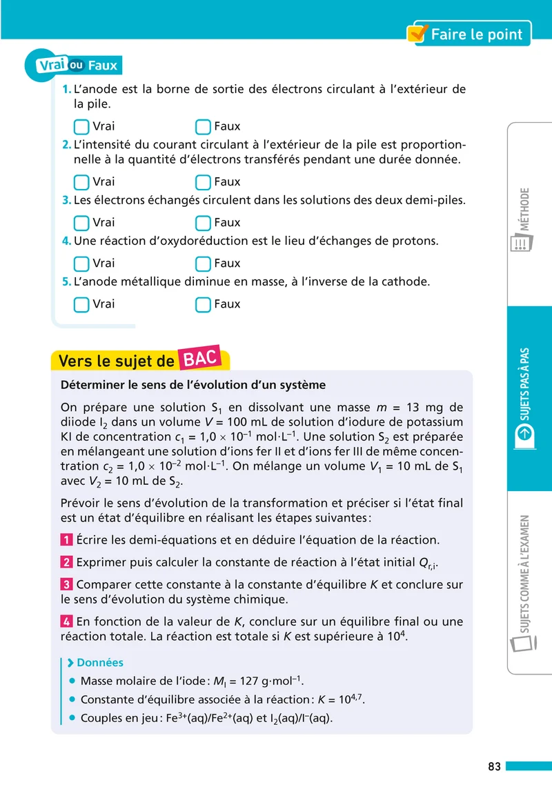 Annales Bac Physique Chimie Term. 2027 - Corrigé