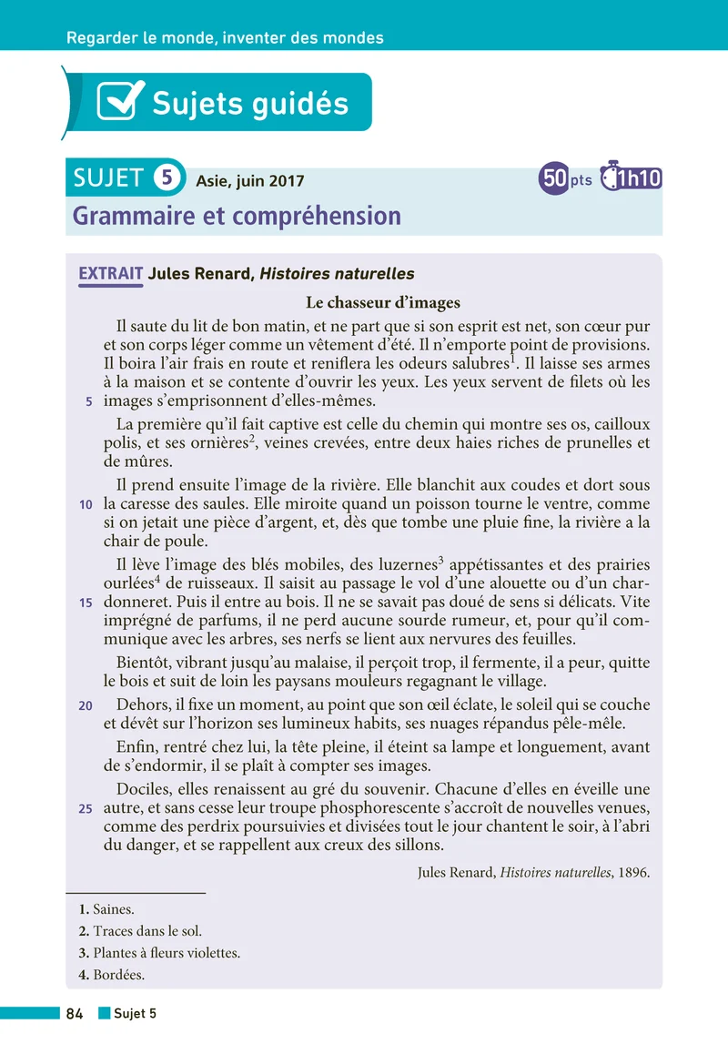 Annales Brevet Français 2027 - Corrigé