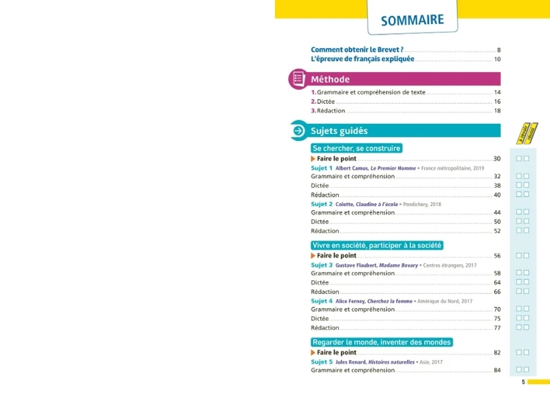 Annales Brevet Français 2027 - Corrigé