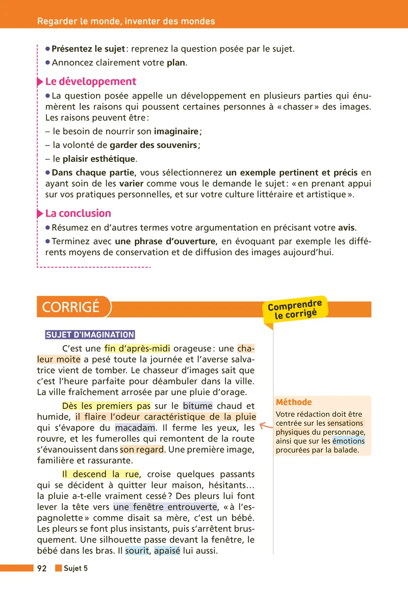 Annales Brevet Français 2027 - Corrigé