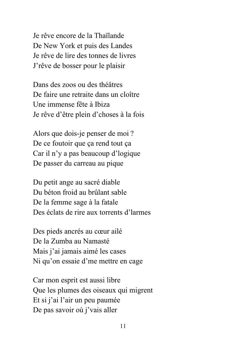 Poésie d'une vie hypersensible